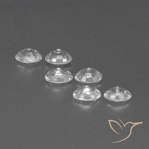 Zircon Gemstones in 6 x 4 mm (calibrated) Size for Sale, Zircon Stones in White Color