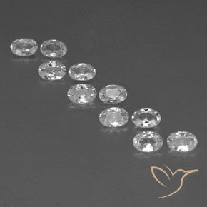 6.62ctw Natural White Zircon, Oval, VVS-VS