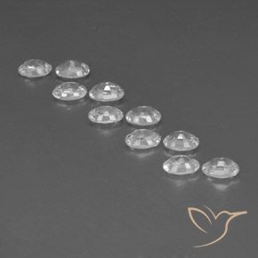 Zircon Gemstones in 6 x 4 mm (calibrated) Size for Sale, Zircon Stones in White Color