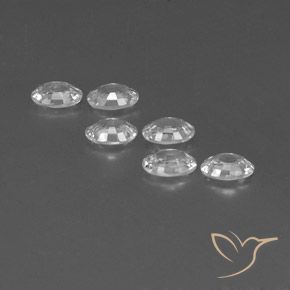 Zircon Gemstones in 6 x 4 mm (calibrated) Size for Sale, Zircon Stones in White Color