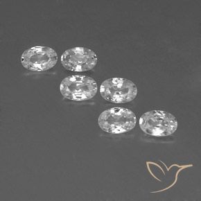 4.02ctw Natural White Zircon, Oval, VVS-VS