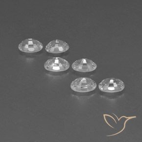 Zircon Gemstones in 6 x 4 mm (calibrated) Size for Sale, Zircon Stones in White Color