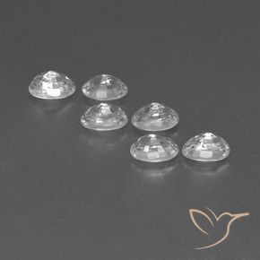 Zircon Gemstones in 6 x 4 mm (calibrated) Size for Sale, Zircon Stones in White Color