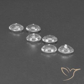 Zircon Gemstones in 6 x 4 mm (calibrated) Size for Sale, Zircon Stones in White Color