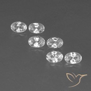 4.69ctw Natural White Zircon, Oval, VVS-VS