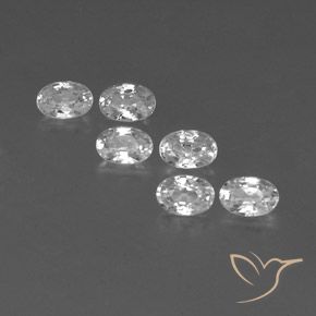 4.49ctw Natural White Zircon, Oval, VVS-VS
