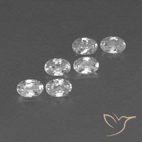 4.49 ctw White Zircon Stones, Natural Zircon in Oval Facet Shape for Sale