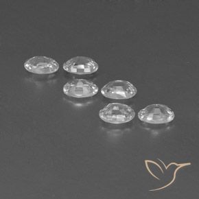 Zircon Gemstones in 6 x 4 mm (calibrated) Size for Sale, Zircon Stones in White Color