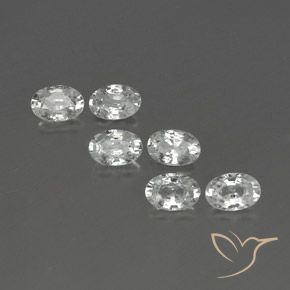 4.21ctw Natural White Zircon, Oval, VVS-VS