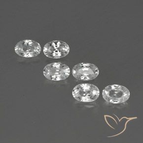 4.69ctw Natural White Zircon, Oval, VVS-VS