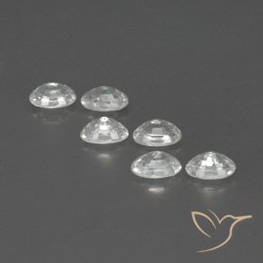Zircon Gemstones in 6 x 4 mm (calibrated) Size for Sale, Zircon Stones in White Color