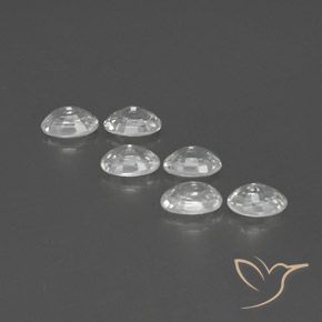 Zircon Gemstones in 6 x 4 mm (calibrated) Size for Sale, Zircon Stones in White Color