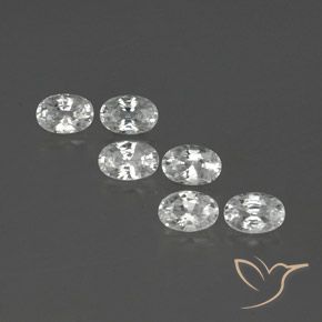 4.75ctw Natural White Zircon, Oval, VVS-VS