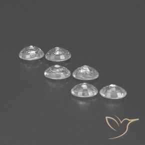 Zircon Gemstones in 6 x 4 mm (calibrated) Size for Sale, Zircon Stones in White Color