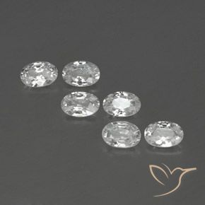 4.24ctw Natural White Zircon, Oval, VVS-VS