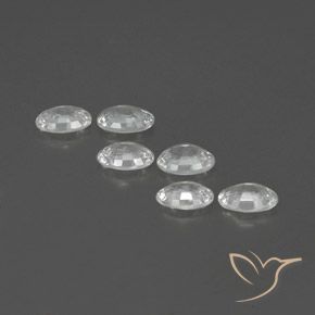 Zircon Gemstones in 6 x 4 mm (calibrated) Size for Sale, Zircon Stones in White Color