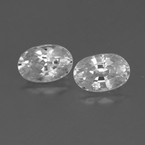 Белый Циркон Камень - 0.8ct Фасетный Овал (ID: 360735)