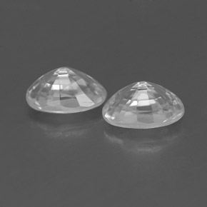 Zircon Gemstones in 6 x 4 mm (calibrated) Size for Sale, Zircon Stones in White Color