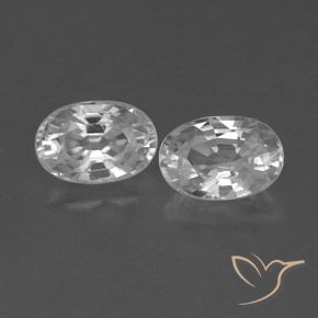 1.66ctw Natural White Zircon, Oval, VVS-VS