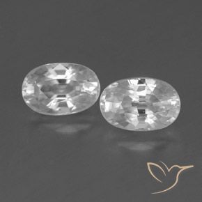 1.78ctw Natural White Zircon, Oval, VVS
