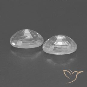 Zircon Gemstones in 6 x 4 mm (calibrated) Size for Sale, Zircon Stones in White Color