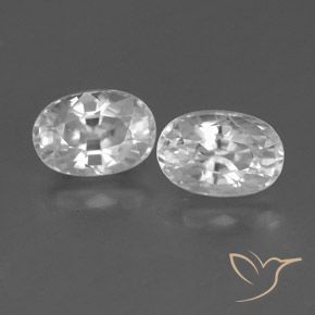 1.87ctw Natural White Zircon, Oval, VVS-VS
