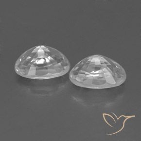 Zircon Gemstones in 6.1 x 4.3 mm Size for Sale, Zircon Stones in White Color