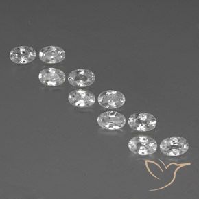 7.50ctw Natural White Zircon, Oval, VVS-VS 7.50ctw Natural White Zircon, Oval, VVS-VS