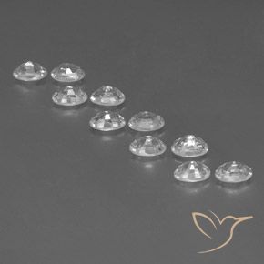 Zircon Gemstones in 6 x 4 mm (calibrated) Size for Sale, Zircon Stones in White Color