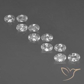 7.35ctw Natural White Zircon, Oval, VVS-VS