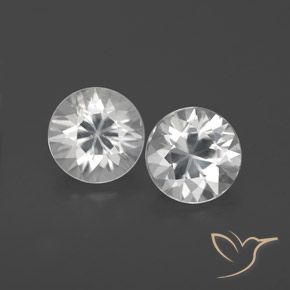 2.28ctw Natural White Zircon, Round, VVS-VS