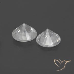 Zircon Gemstones in 6 mm (calibrated) Size for Sale, Zircon Stones in White Color