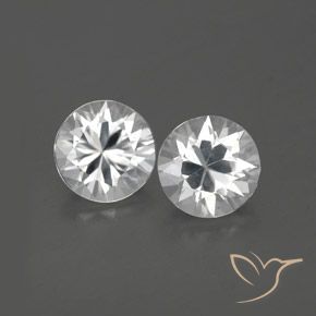 2.27 ct White Zircon, 5.9 mm Diamond Cut From Cambodia, Photo A