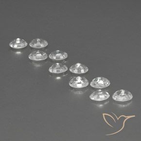 Zircon Gemstones in 6 x 4 mm (calibrated) Size for Sale, Zircon Stones in White Color