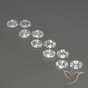 6.66ctw Natural White Zircon, Oval, VVS-VS