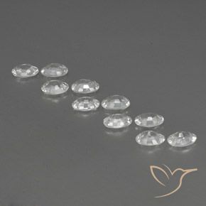 Zircon Gemstones in 6 x 4 mm (calibrated) Size for Sale, Zircon Stones in White Color