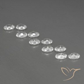 Zircon Gemstones in 6 x 4 mm (calibrated) Size for Sale, Zircon Stones in White Color