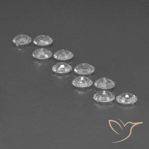 Zircon Gemstones in 5.9 x 4.3 mm Size for Sale, Zircon Stones in White Color