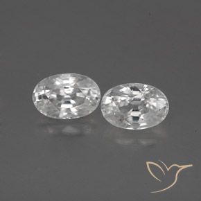 1.74ctw Natural White Zircon, Oval, VVS-VS