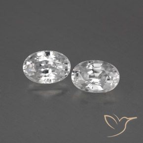 1.67 ct White Zircon, 6 x 4.1 mm Oval Cut From Cambodia, Photo A