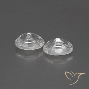 Zircon Gemstones in 6 x 4 mm (calibrated) Size for Sale, Zircon Stones in White Color