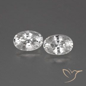1.68ctw Natural White Zircon, Oval, VVS