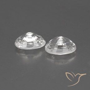 Zircon Gemstones in 6.1 x 4.2 mm Size for Sale, Zircon Stones in White Color