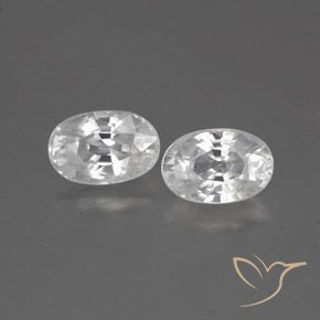 1.75ctw Natural White Zircon, Oval, VVS