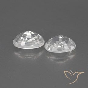 Zircon Gemstones in 6.2 x 4.2 mm Size for Sale, Zircon Stones in White Color