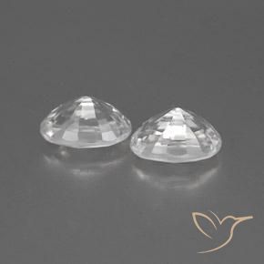 Zircon Gemstones in 6.1 x 4.2 mm Size for Sale, Zircon Stones in White Color
