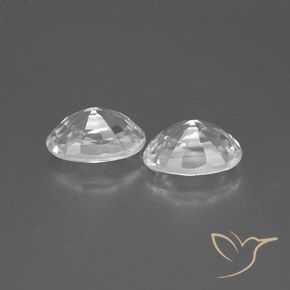 Zircon Gemstones in 6 x 4 mm (calibrated) Size for Sale, Zircon Stones in White Color