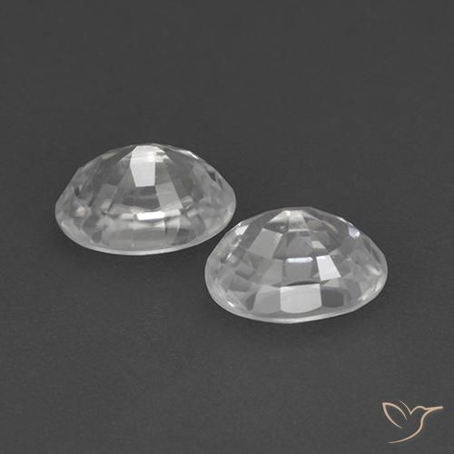 Zircon Gemstones in 5.9 x 4.2 mm Size for Sale, Zircon Stones in White Color