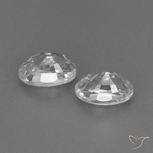 Zircon Gemstones in 6 x 4 mm (calibrated) Size for Sale, Zircon Stones in White Color