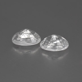 Zircon Gemstones in 6 x 4 mm (calibrated) Size for Sale, Zircon Stones in White Color
